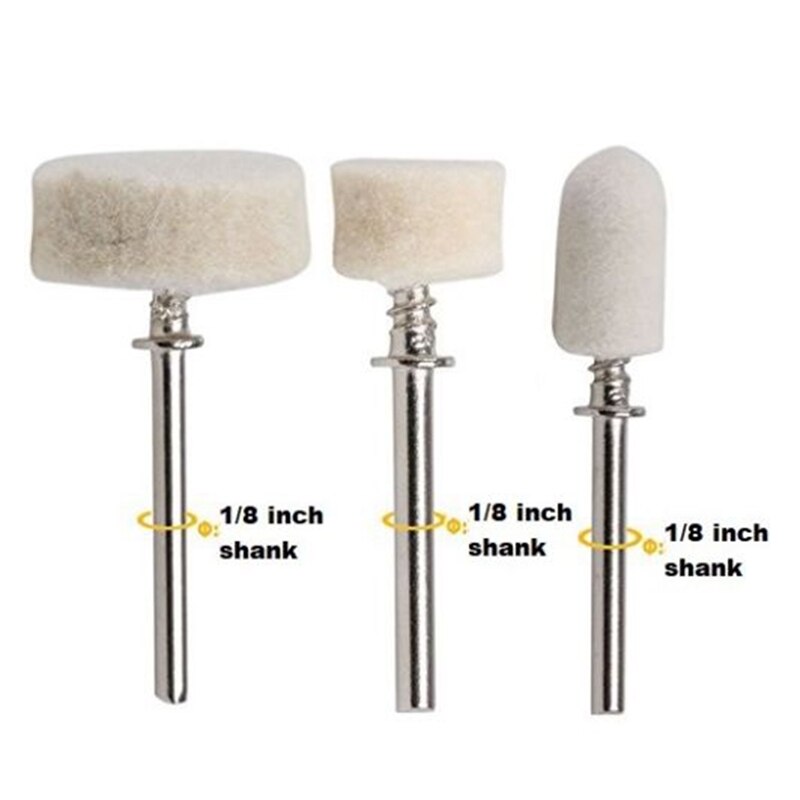 DG35 ชุดหัวขัดผ้าสักหลาด 88 ชิ้น แกน 3.2 มิล สำหรับ งานขัดเงา ปัดเงา ขัดสี ขัดละเอียด