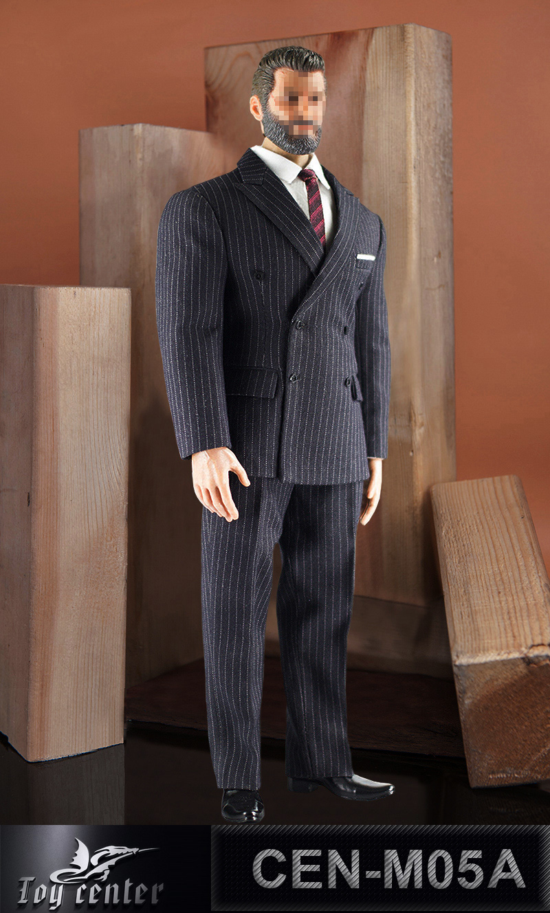 Toy Center CEN-M05C Gentermen Striped Suit (Light Grey)