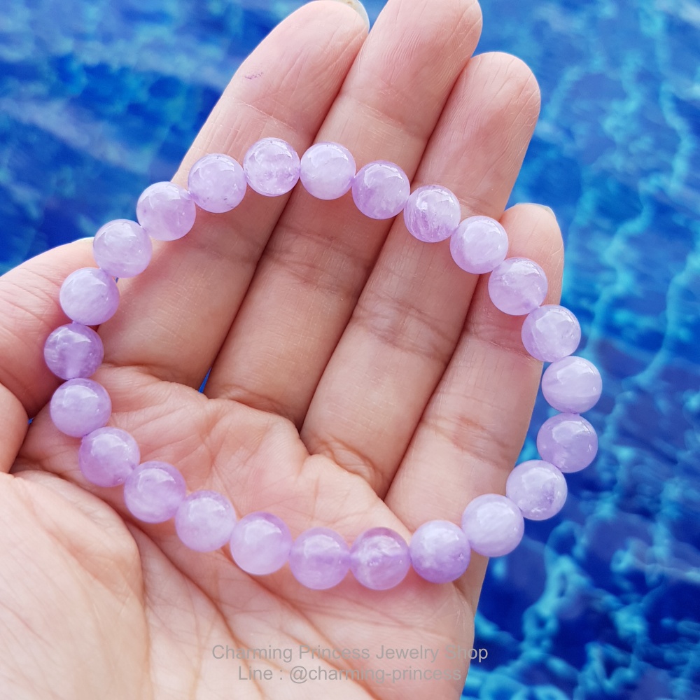 Amethyst Lavender ลาเวนเดอร์ อเมทิสต์ 8 mm การตัดสินใจเฉียบแหลม ป้องกันสิ่งชั่วร้าย สร้างความสัมพันธ์อันดีระหว่างแม่สามีกับลูกสะใภ้