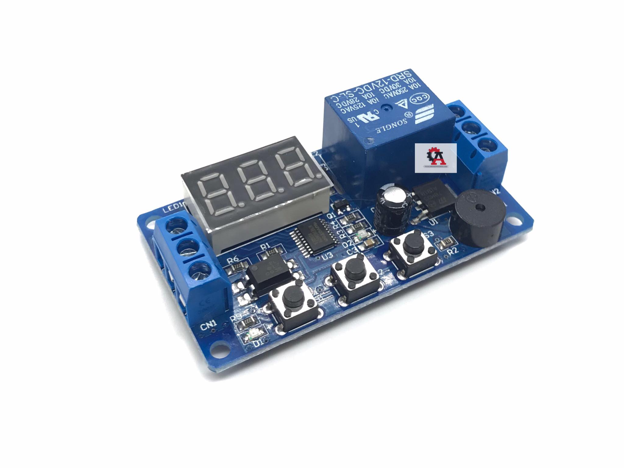 Timer with buzzer module 12V โมดูลตั้งเวลาเปิดปิดพร้อมลำโพง สต็อกไทยส่งไว
