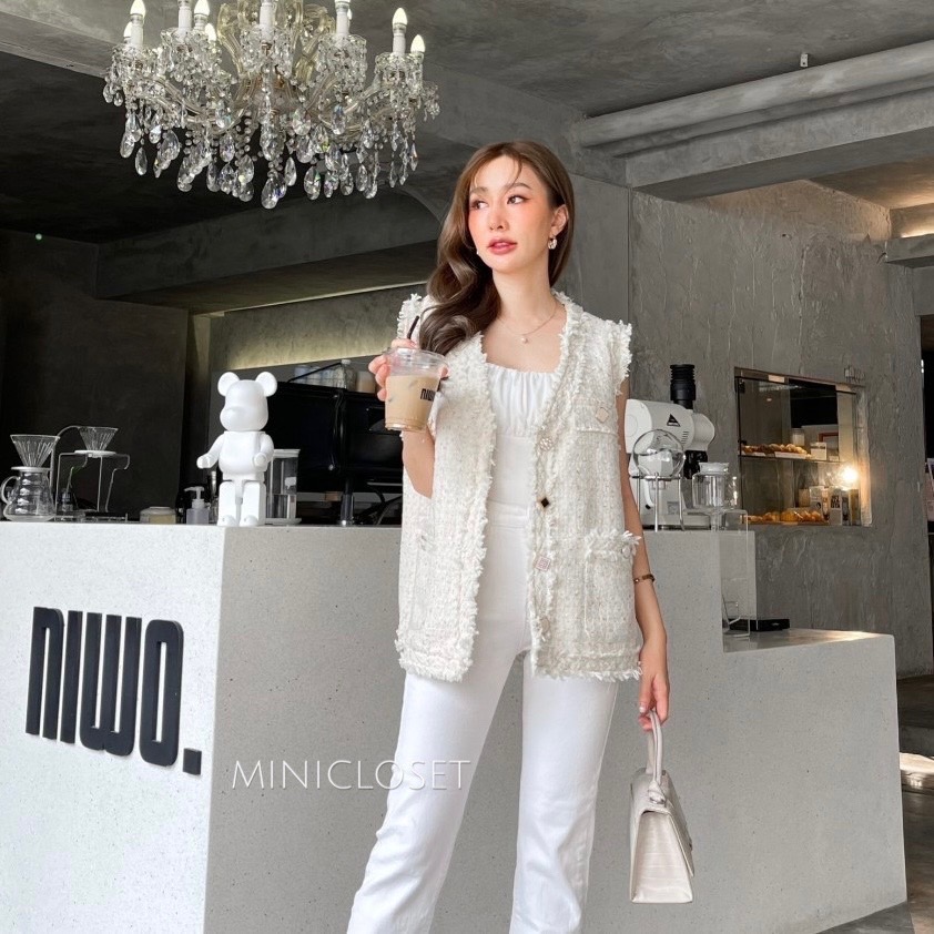 เสื้อทวีตแขนกุด เสื้อคลุมแขนกุด เสื้อกั๊ก