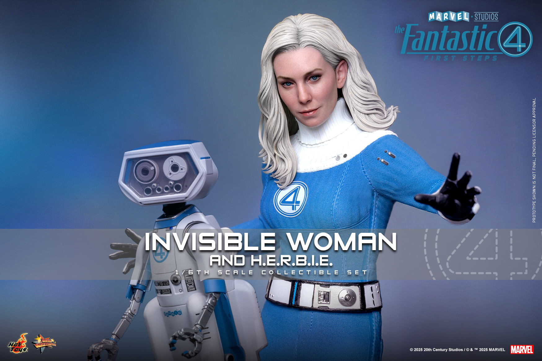 Hot Toys MMS824 The Fantastic Four: First Steps - Invisible Woman and H.E.R.B.I.E.
