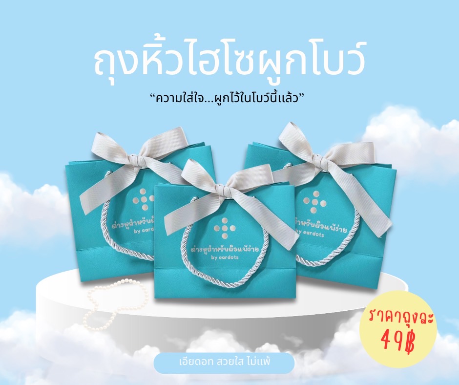 เเพคเกจใส่เครื่องประดับ EARDOTS / กล่อง+ถุงหิ้ว |สวยหรู ไม่ซ้ำใคร