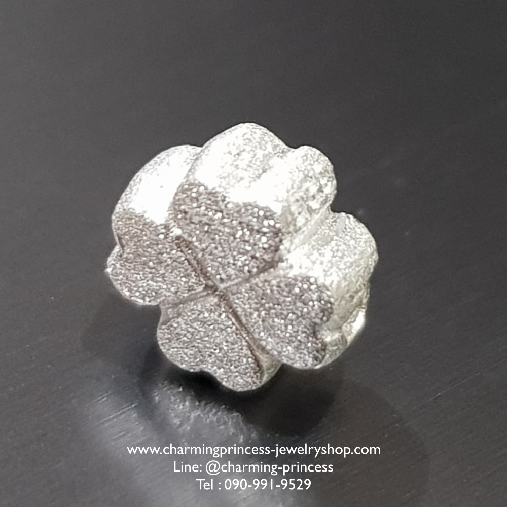 ตัวคั่นใบไม้โชคดี Four-Leaf Clover 925 Sterling Silver