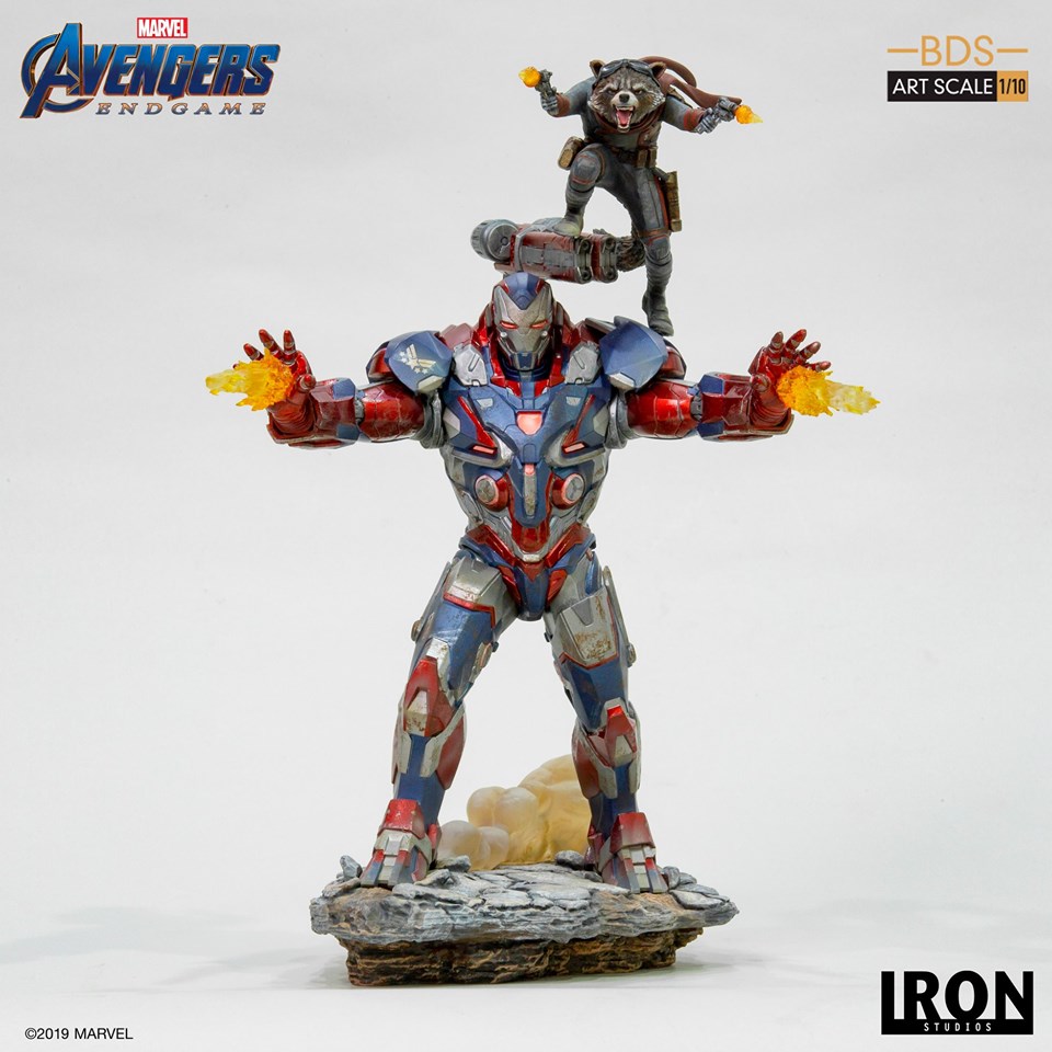 Iron Studios BDS Art Scale 1/10 Avengers: Endgame - Iron Patriot & Rocket
