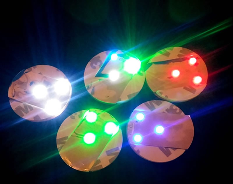 ที่รองแก้วมีไฟ LED ที่รองขวดมีไฟ แบบแผ่นสติ๊กเกอร์