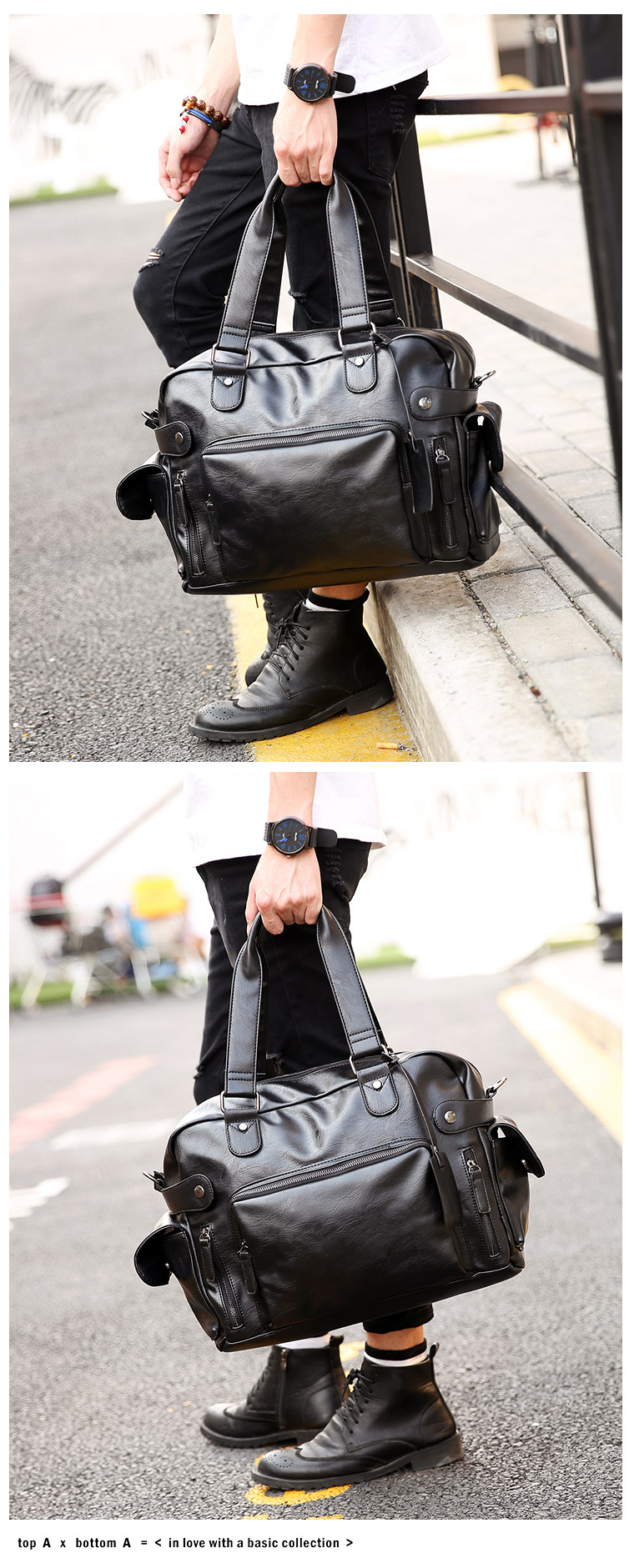 พร้อมส่งกระเป๋าใบใหญ่ ถือและสะพายผู้ชายนักธุรกิจ ใส่คอมพิวเตอร์ 14 นิ้ว กันน้ำแฟขั่นเกาหลี