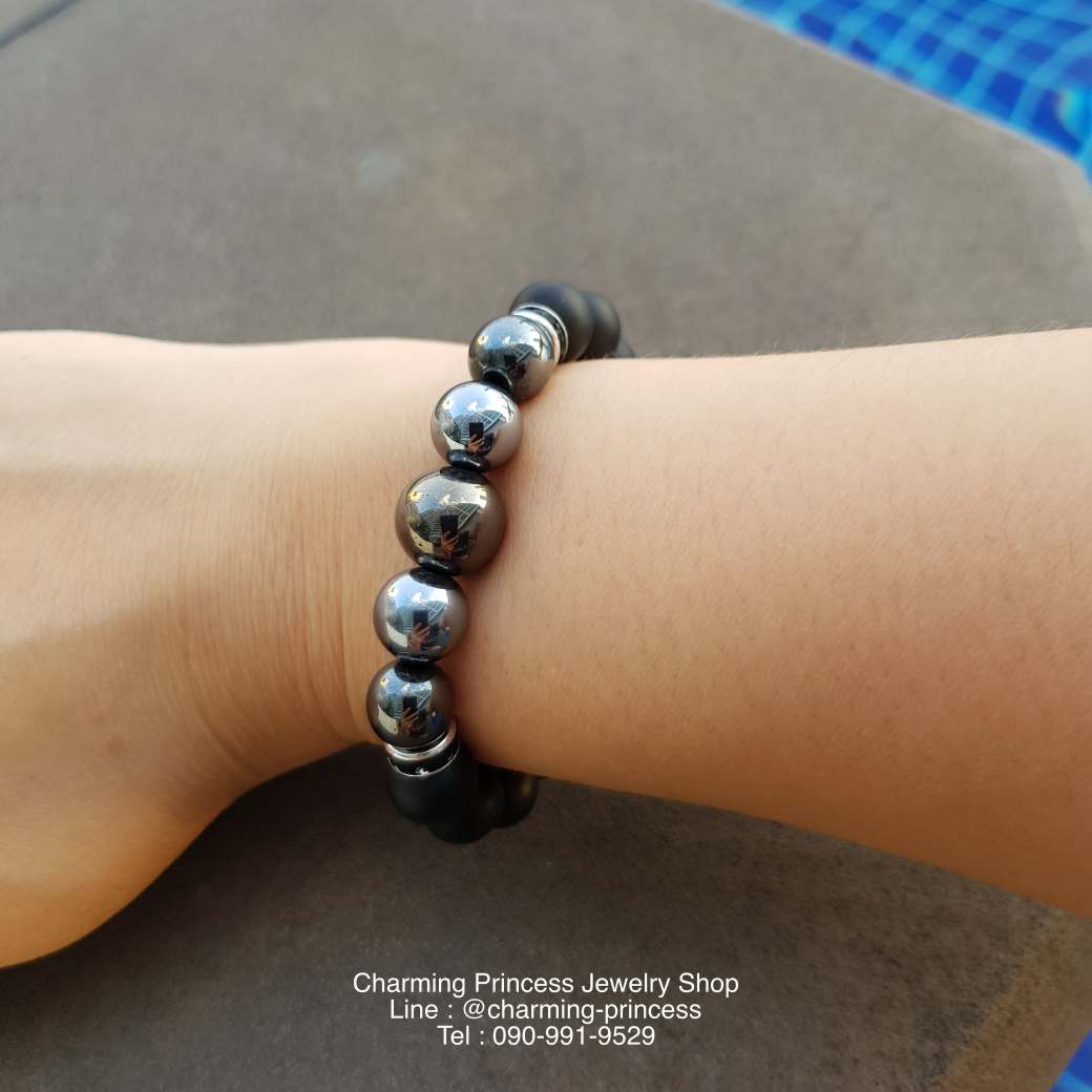 Protection ปกป้องคุ้มครอง ไพไรต์ เทราเฮิร์ต เฮมาไทต์ โอนิกต์ ขนาด 10 มม