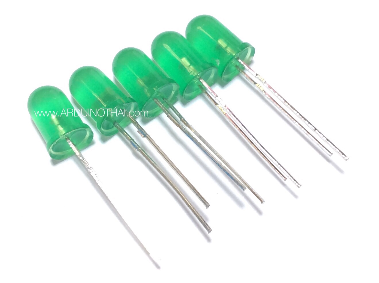 5mm LED Green (จำนวน 5 ดวง)