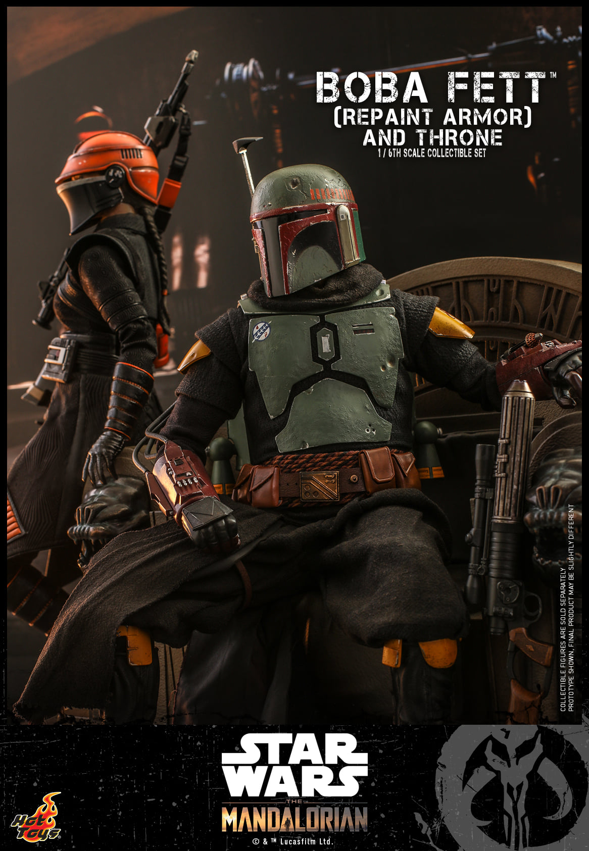 Hot Toys TMS056B 1/6 Star Wars: The Mandalorian™ - Boba Fett (Repaint Armor) and Throne (Special Edition)