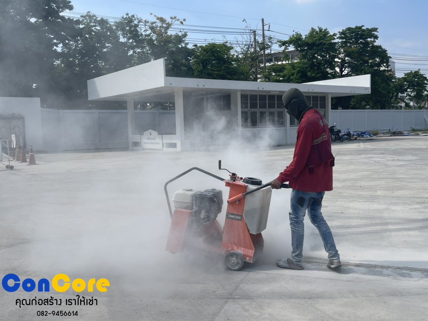 บริการให้เช่า - TAMTON เช่าเครื่องตัดคอนกรีต เช่าเครื่องตัดถนน เช่ารถตัดจ๊อย T-500H เครื่องยนต์ฮอนด้า HONDA 13HP พร้อมใบเพชร 20 นิ้ว หนา 4 มิล ตัดลึก 19 ซม.