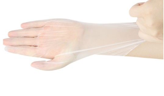 ซื้อ 2กล่องคุ้มกว่า!! ถุงมือยาง PVC ไร้แป้งจากโรงงาน ป้องกันเชื้อโรค ทำความสะอาด (1 กล่องมี 50 ชิ้น) มีไซส์ให้เลือก