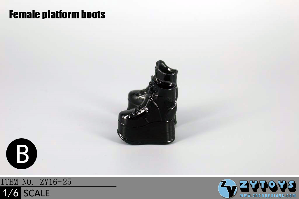 ZY Toys ZY16-23A Men's Leather Boots Black