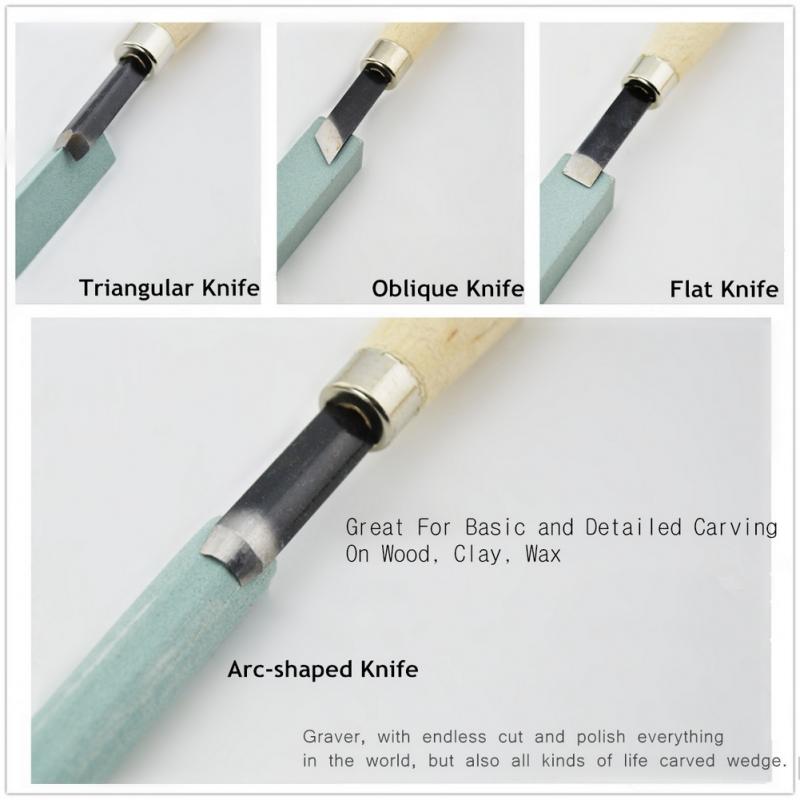 CS01 ชุดสิ่วแกะสลักไม้ขนาดเล็ก 12 ชิ้น