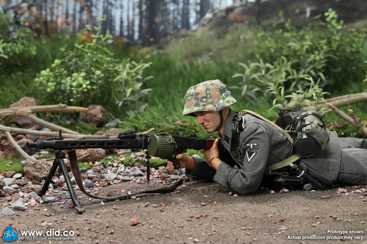 DID D80169 1/6 WWII German 12th SS Panzer Division MG42 Gunner – Otto