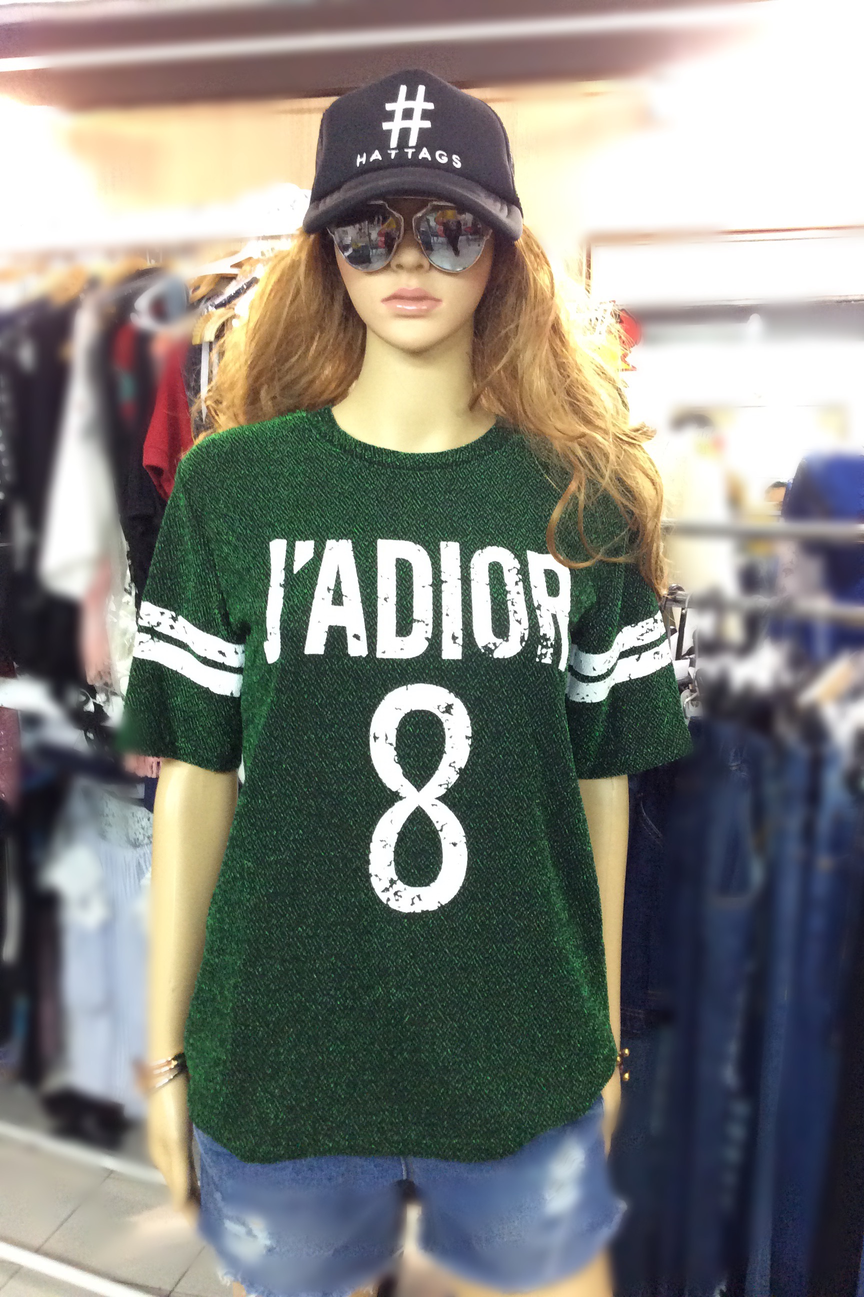 🦋เสื้อยืดสไตล์เกาหลี ผ้าวิ้งๆวาวๆ สกรีน J'ADIOR 8 เนื้อผ้านุ่มนิ่มใส่สบาย