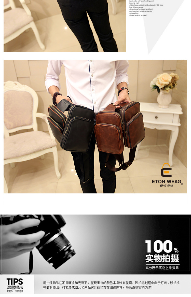 พร้อมส่ง กระเป๋าคาดไหล่ผู้ชายแฟขั่นเกาหลี
