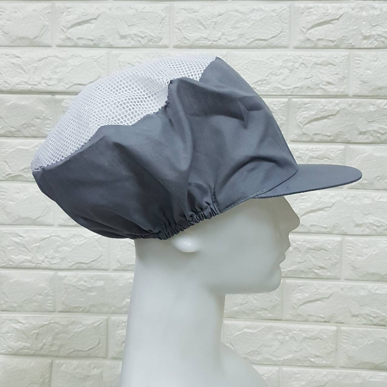 หมวกคลุมผมตาข่ายบน หมวกแม่ครัว หมวกพ่อครัว หมวกทำอาหาร หมวกโรงงาน หมวกพนักงานฝ่ายผลิต หมวกอุตสาหกรรม หมวกคลุมผมชาย-หญิง