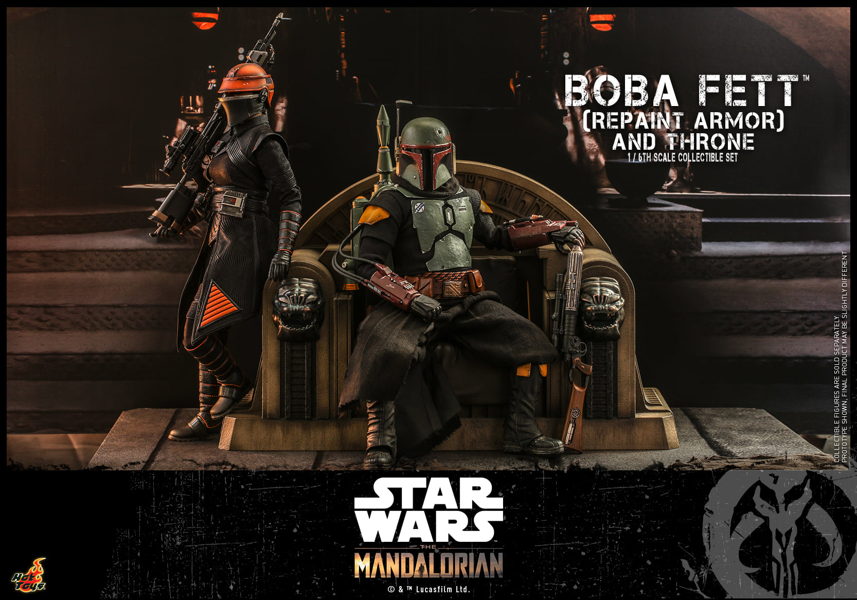 Hot Toys TMS056B 1/6 Star Wars: The Mandalorian™ - Boba Fett (Repaint Armor) and Throne (Special Edition)