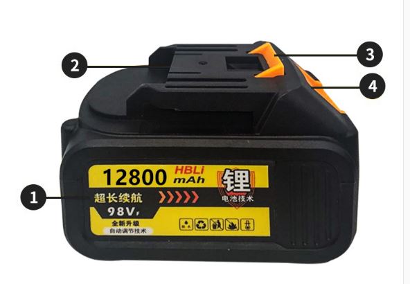 BAT04 แบตหินเจียร บล็อกไฟฟ้า จีน 12800 mAh