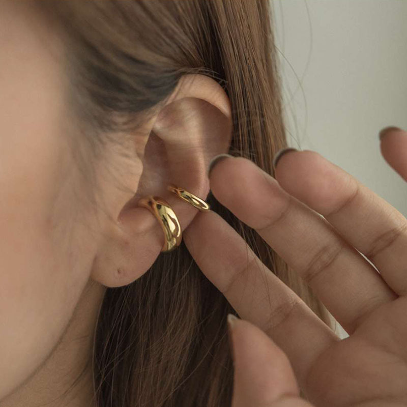 ต่างหูหนีบ หนีบได้ทุกตำแหน่งของใบหู Drop Cuff ไม่เจาะหูก็สวยได้ (ราคา/คู่) Symps_EC319