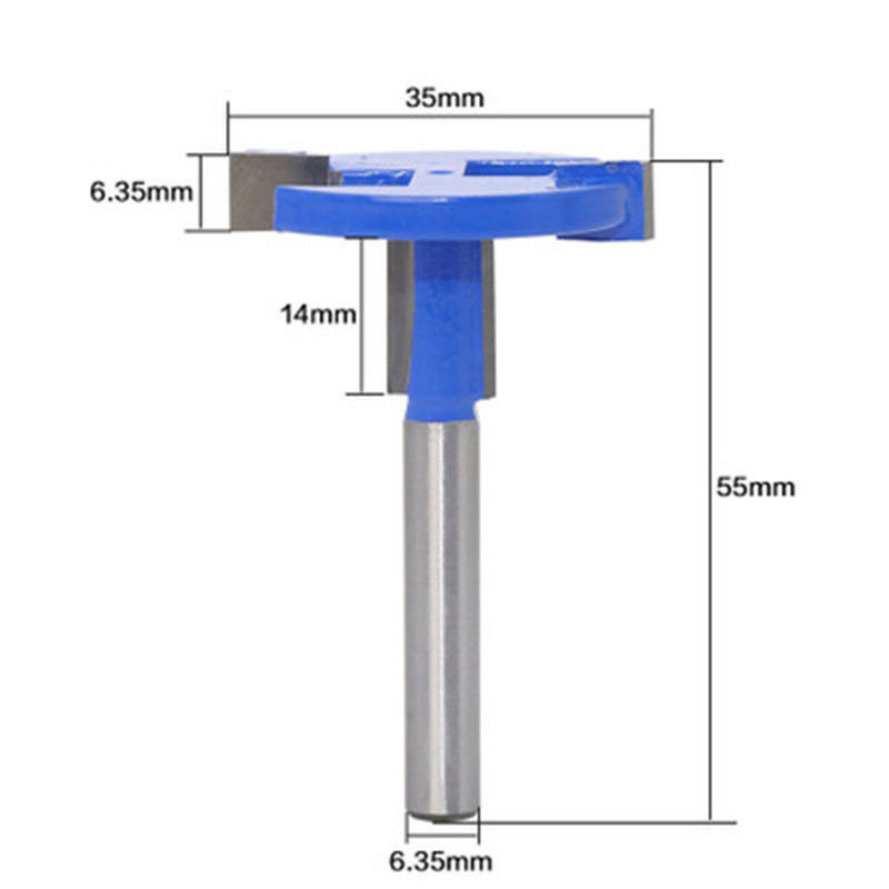 DR11 ดอกกัดเซาะร่อง T สำหรับใส่รางแขวนเสื้อ/ชั้นแขวนสินค้า ขนาดแกน 1/4 **ใช้กับทริมเมอร์