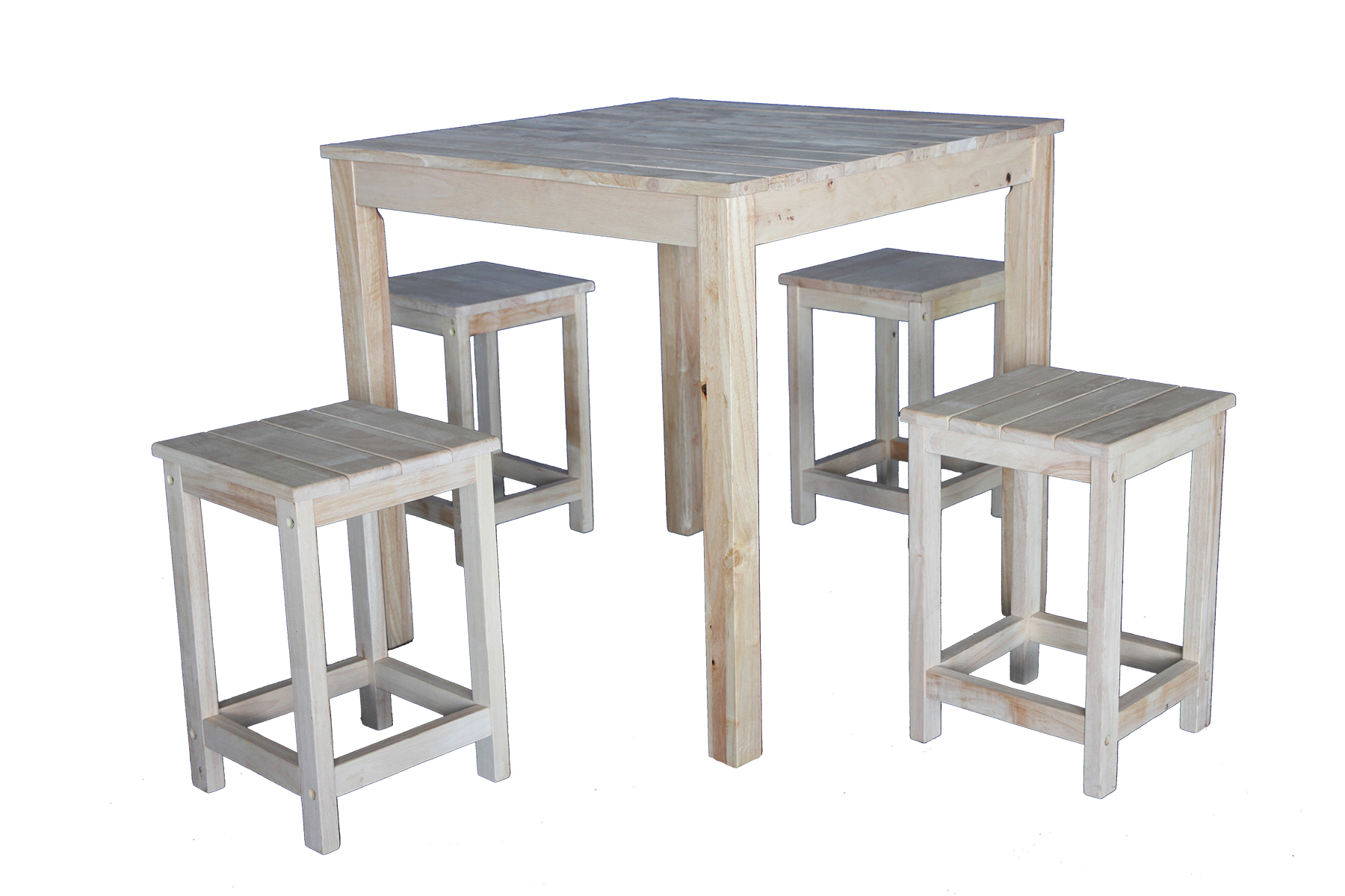 ชุดโต๊ะอเนกประสงค์ไม้ยางพารา(ไม้ระแนง)