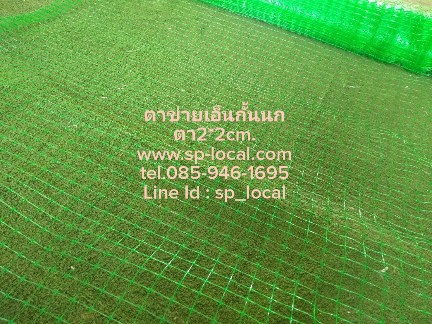ตาข่ายเอ็นกันนก สีเขียว