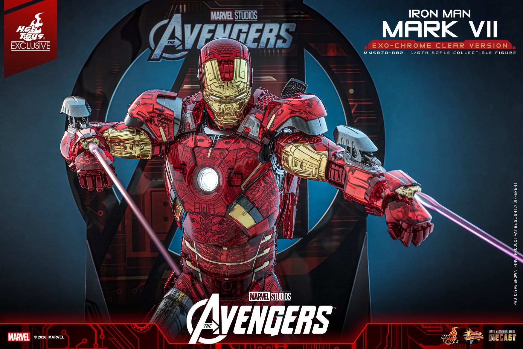 Hot Toys MMS870D82 The Avengers - Iron Man Mark VII (Exo-Chrome