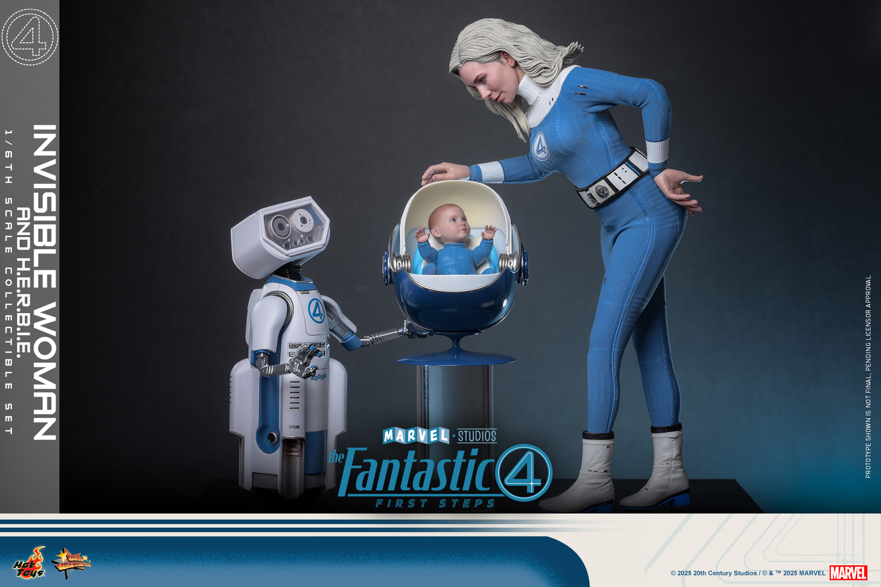 Hot Toys MMS824 The Fantastic Four: First Steps - Invisible Woman and H.E.R.B.I.E.