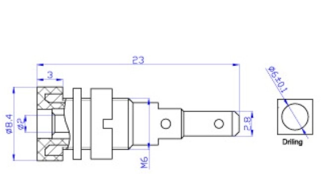 แจ็คตัวเมียแบบ Banana ขนาด 2 mm แบบยาว สำหรับบอร์ด KidBright
