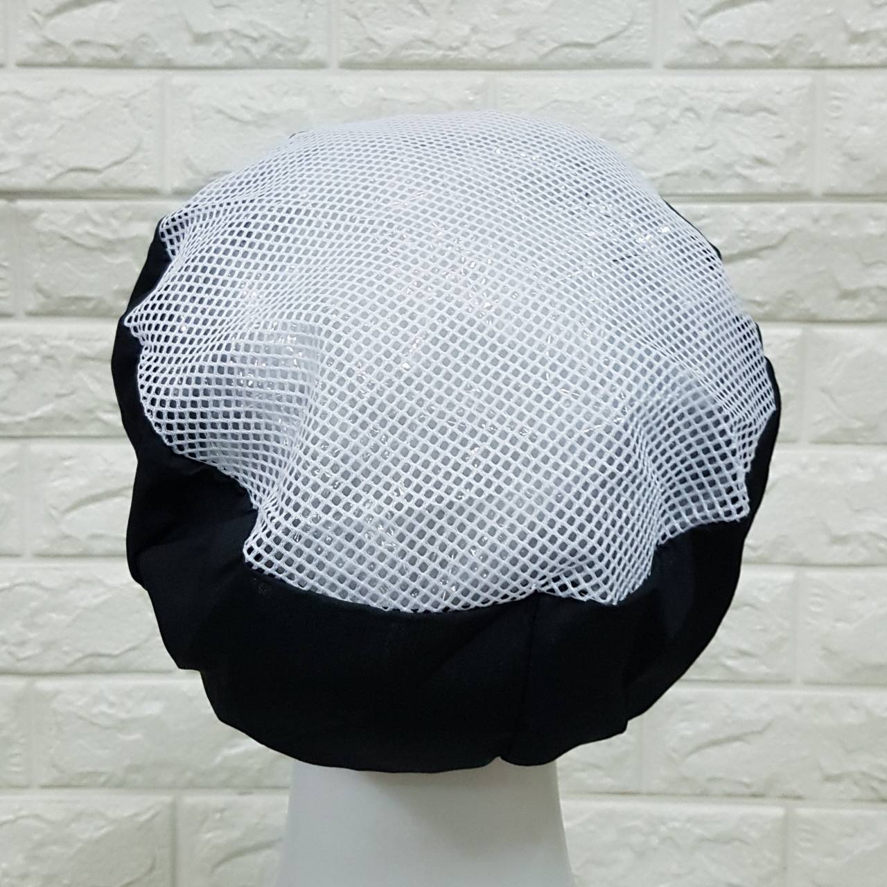 จำนวน 50 ใบ หมวกคลุมผมตาข่ายบน หมวกแม่ครัว หมวกพ่อครัว หมวกทำอาหาร หมวกโรงงาน หมวกพนักงานฝ่ายผลิต หมวกอุตสาหกรรม หมวกคลุมเก็บผมชาย-หญิง