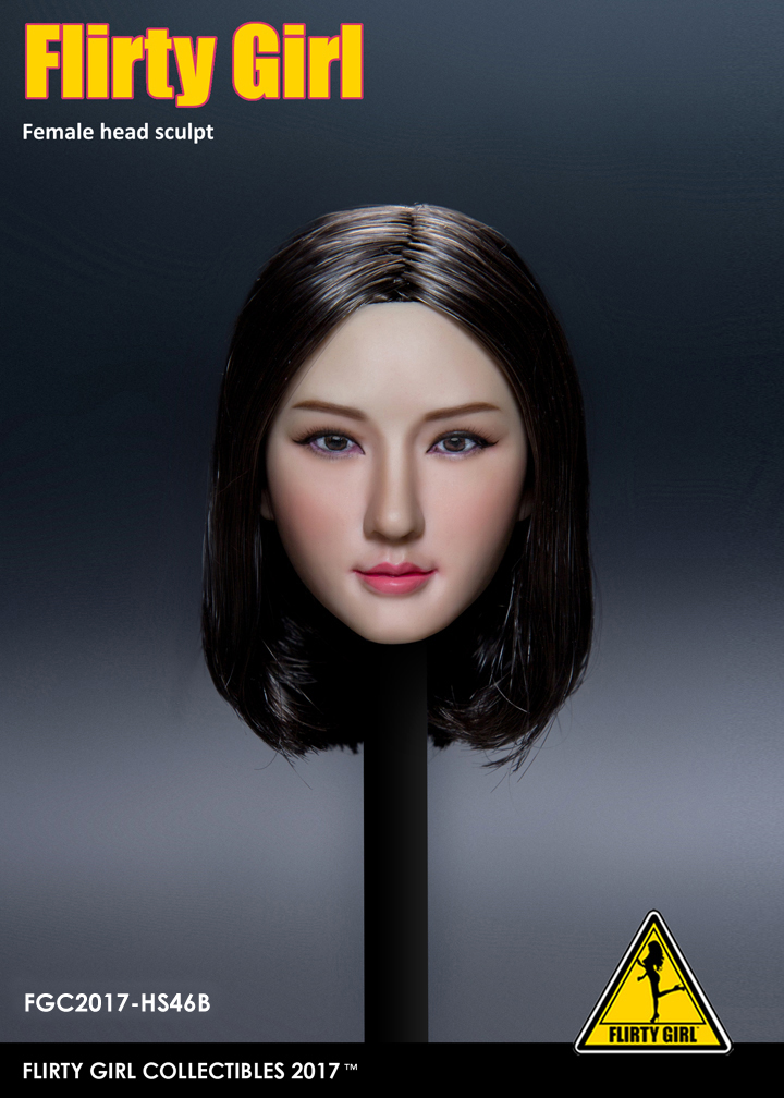 Flirty Girl FGC2017-HS46A, B, D Female Head sculpt