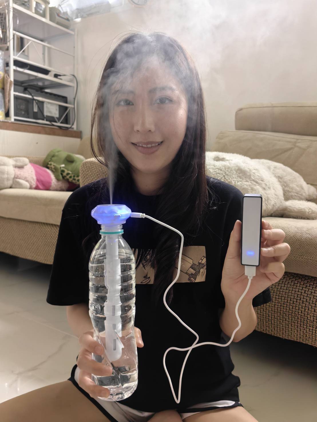 OT187 เครื่องพ่นหมอก ไอน้ำ น้ำหอม น้ำยาฆ่าเชื้อ คลายร้อนพกพาเสียบเพาเวอร์แบงค์ได้