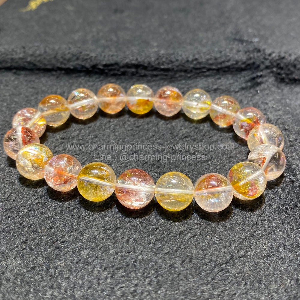 Limonite ไลโมไนต์ หรือ ลิโมไนต์อ ยู่ภายใน Quartz อัญมณีที่หายากในตลาด 10 มม ทำให้บรรลุถึงเป้าหมายที่ยิ่งใหญ่