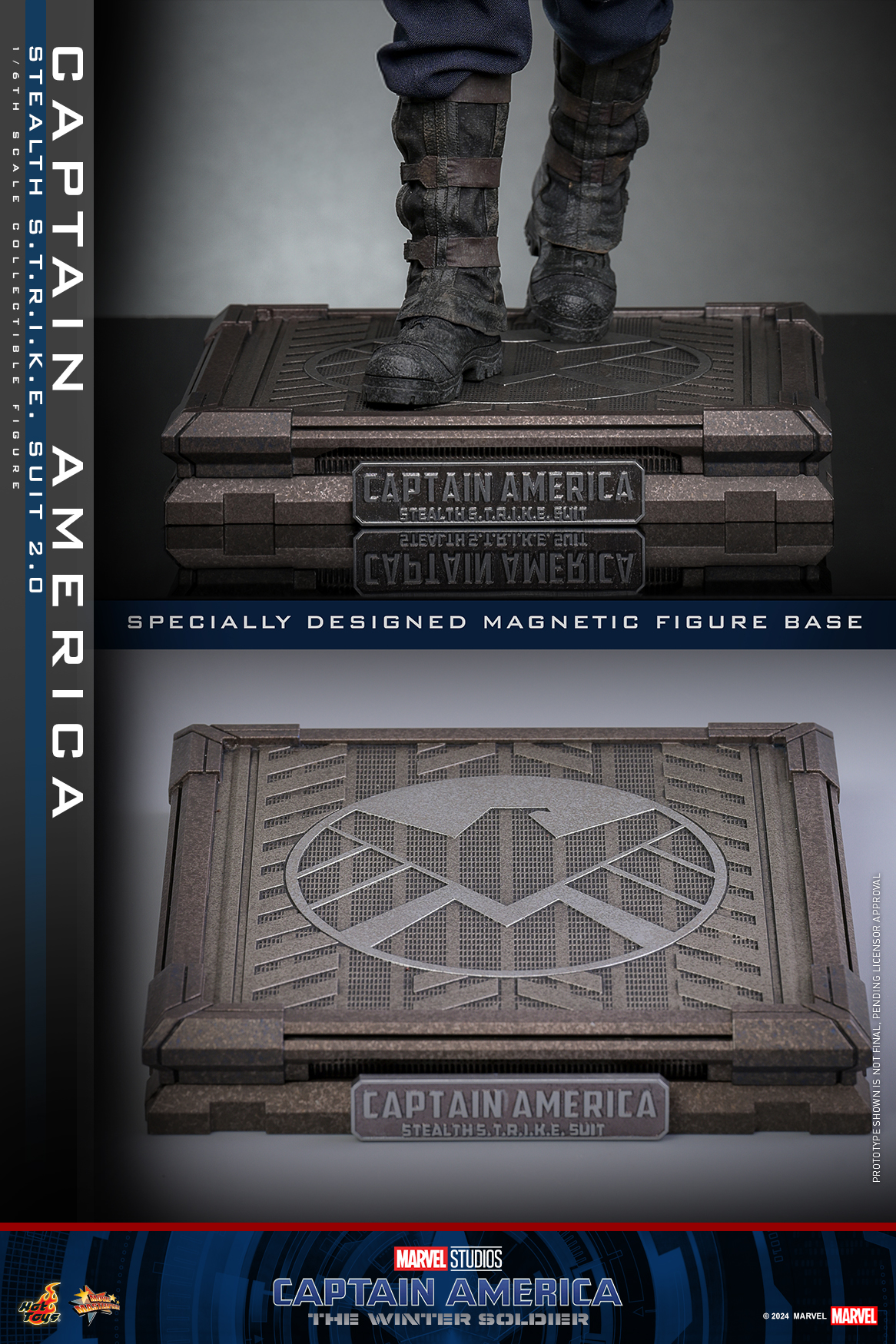 Hot Toys MMS783 Captain America: The Winter Soldier - Captain America (Stealth S.T.R.I.K.E. Suit) 2.0