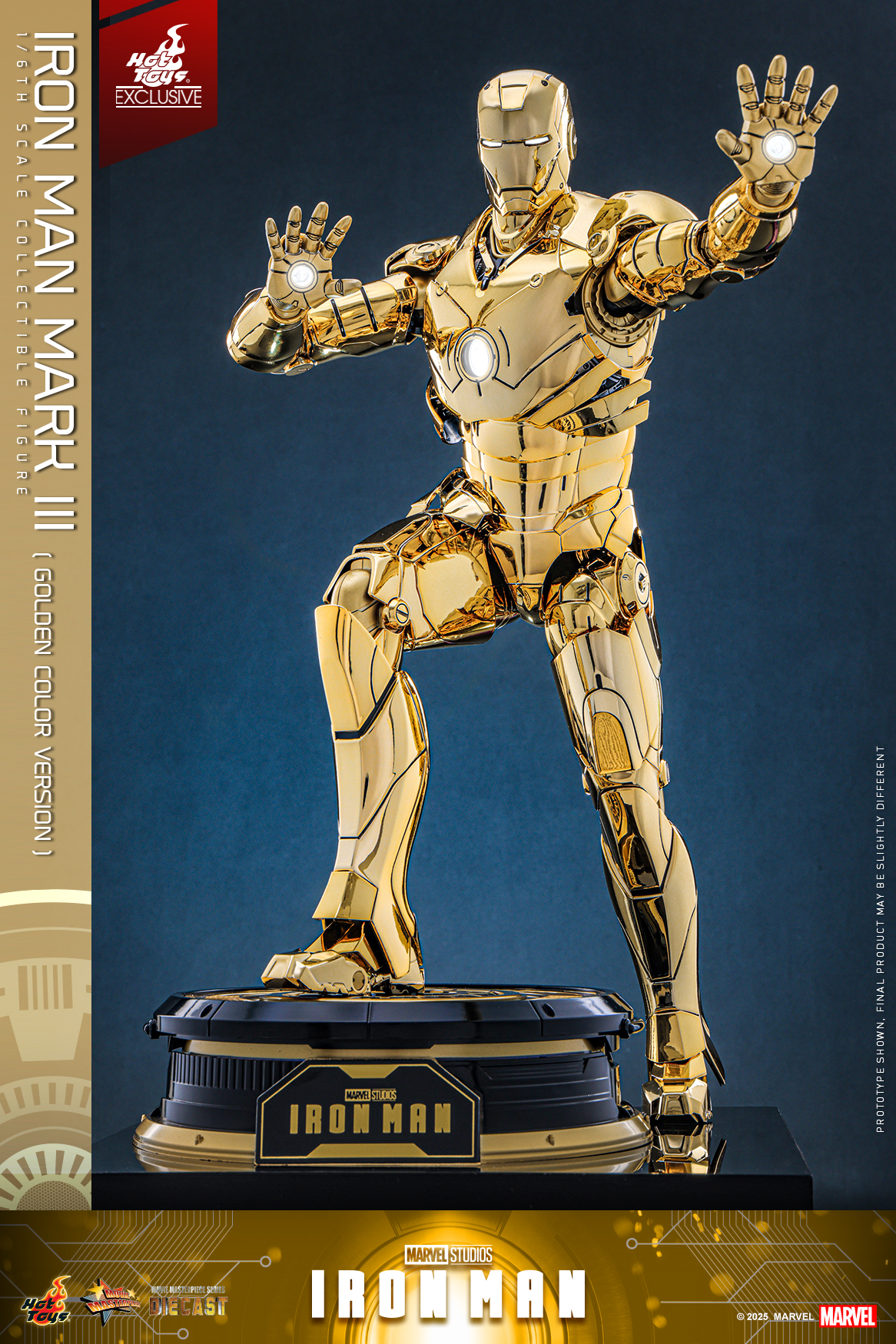 Hot Toys MMS764D69 Iron Man - Iron Man Mark III (Golden Color Version) [Hot Toys Exclusive]