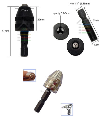 CH02 หัวจับดอกสว่านจิ๋ว แบบ keyless สำหรับจับดอกสว่าน จิ๋ว ดอกไมโคร