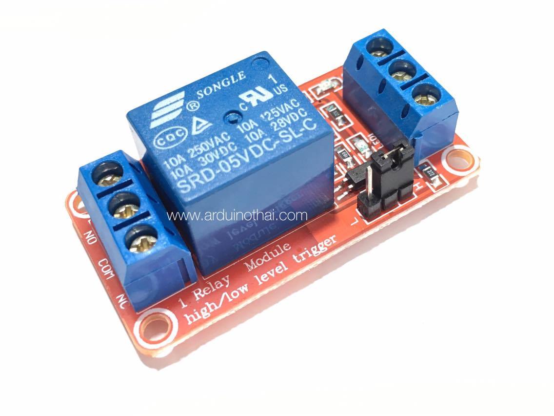 1-Channel relay module with opto isolation supports high and low (coil 5VDC)