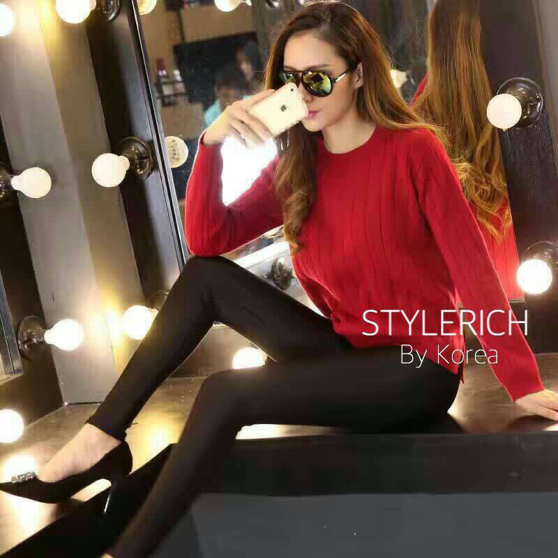 เลคกิ้งสไตล์เกาหลี เนื้อผ้าดี๊ดี ด้านในบุขน ใส่ไปที่อากาศหนาวๆได้เลย