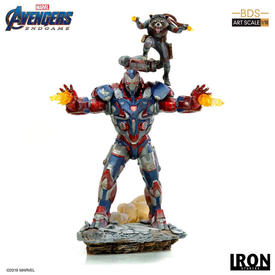 Iron Studios BDS Art Scale 1/10 Avengers: Endgame - Iron Patriot & Rocket