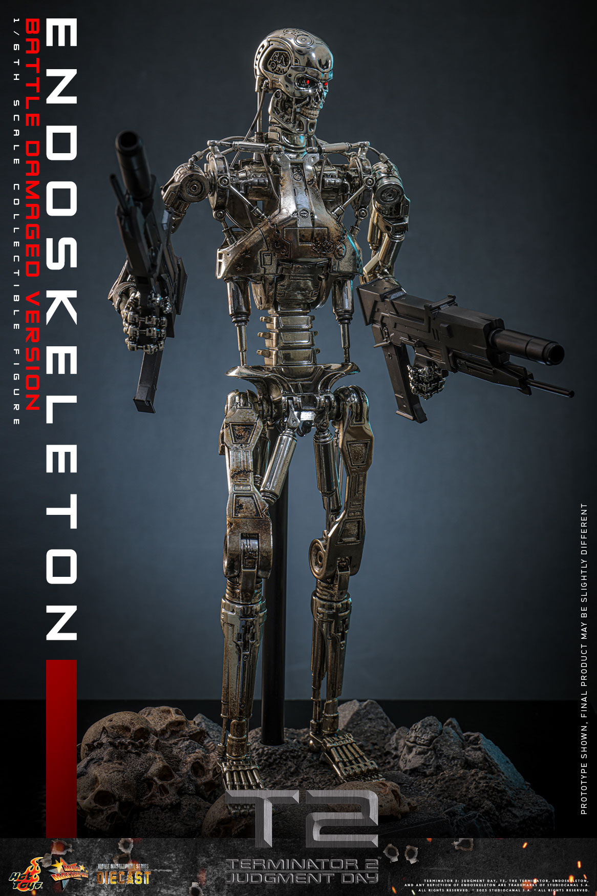 Hot Toys MMS840D77 Terminator 2: Judgment Day - Endoskeleton (Battle Damaged Version)