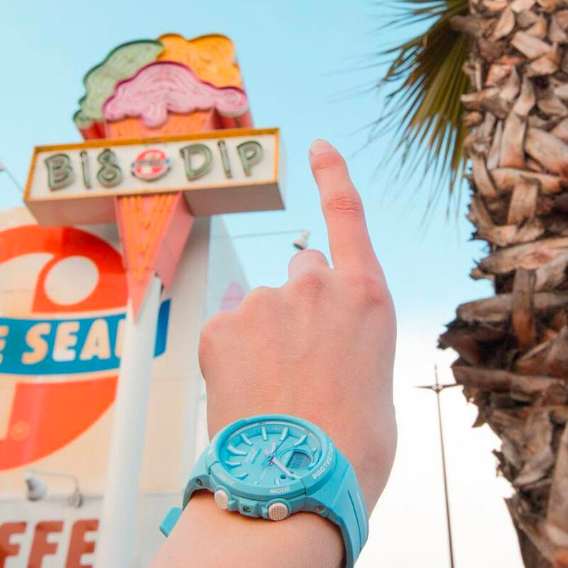 Casio Baby-G For Running Series นาฬิกาข้อมือผู้หญิง สายเรซิ่น BGS-100 รุ่น BGS-100-4A BGS-100RT-2A