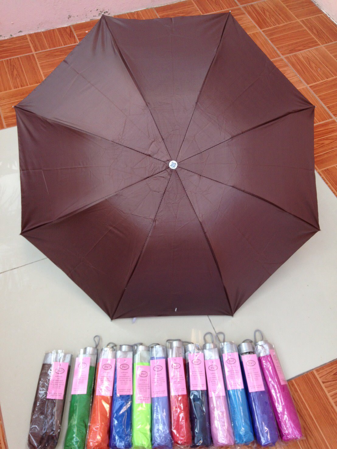 ร่มพับ3ตอนมียูวี8ก้าน