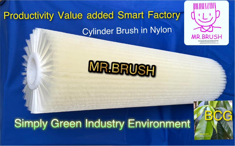 แปรงลูกลิ้งทรงกระบอกไนลอน