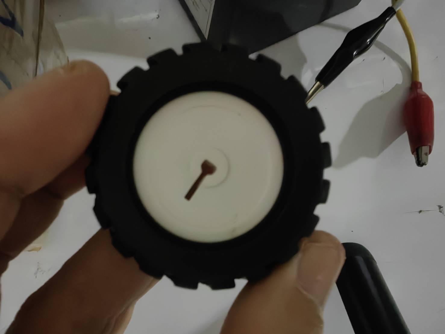 MO45 ล้อพลาสติก 43 มิล รูเพลา 3 มิลมีบาก สำหรับมอเตอร์เกีย GA12-N20