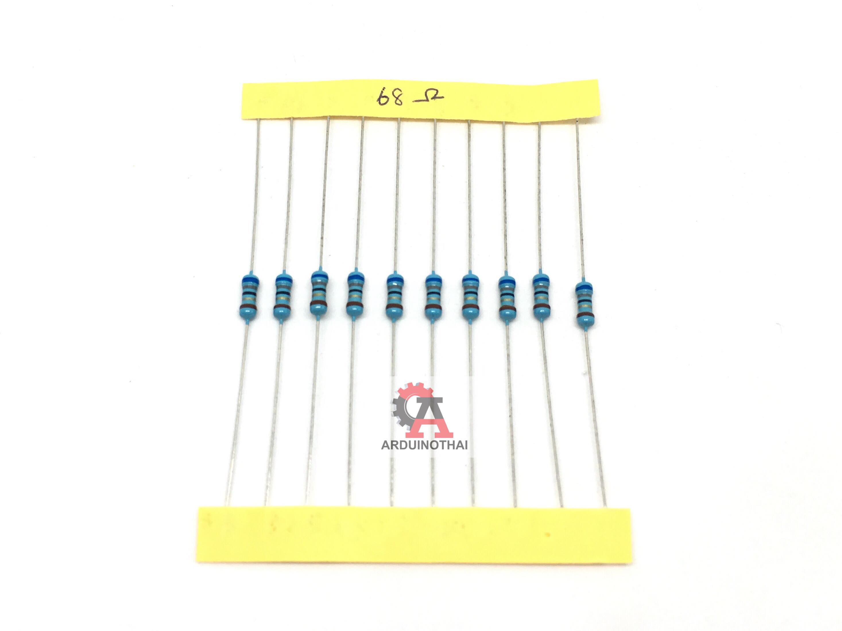 Resistor 68 ohm 1/4W ตัวต้านทาน 68โอห์ม 1/4วัตต์
