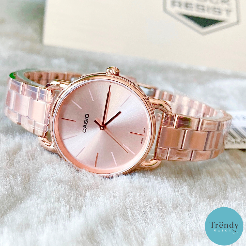 นาฬิกา นาฬิกาข้อมือผู้หญิง GENERAL รุ่น LTP-E412PG-4ADF PINK GOLD