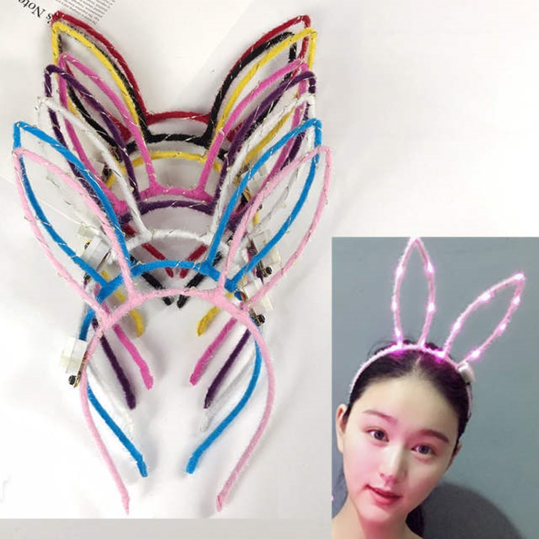 ที่คาดผมมีไฟ LED รูปหูกระต่าย