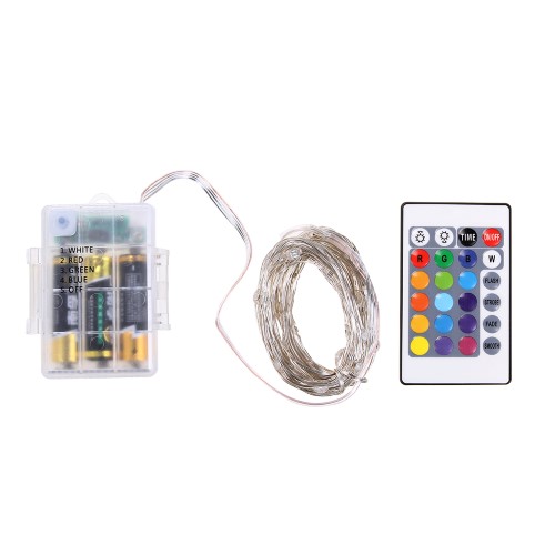 ไฟเส้น Led 5 เมตร ใส่ถ่านAA มีไฟกระพริบปรับได้ 16 แบบ